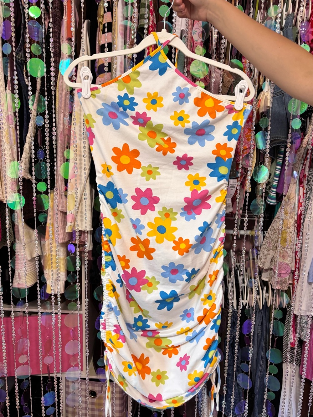 Halter Neck Floral Body-con Dress